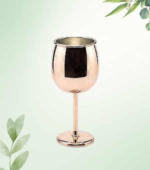 Copper wine glass