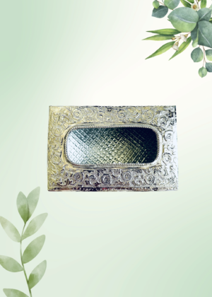 Silver-plated brass Tissue box
