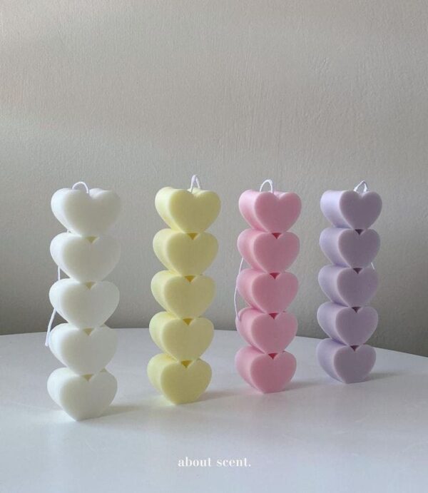 5 Heart stick candle - Image 2