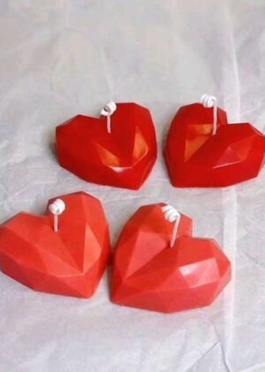 Floating heart candle