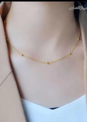 Elegant Gold Ball Chain Necklace – 18 Inches