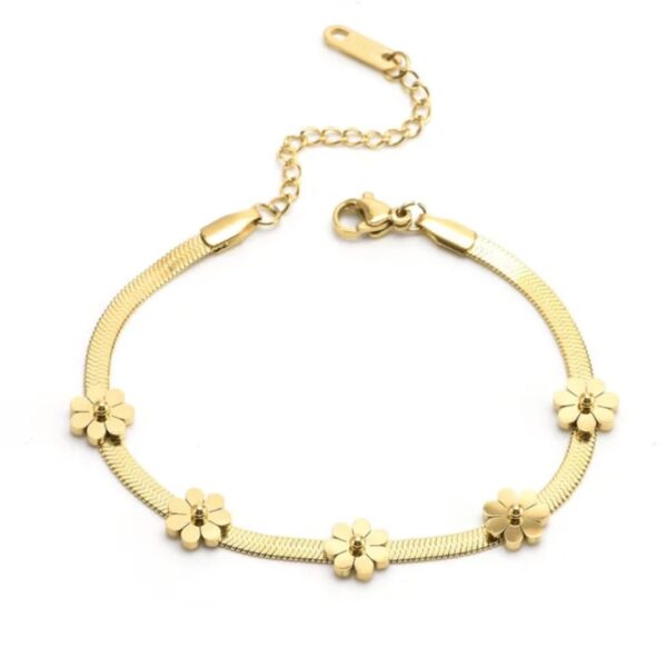 Elegant Gold-Plated Stone Bracelet - Image 3
