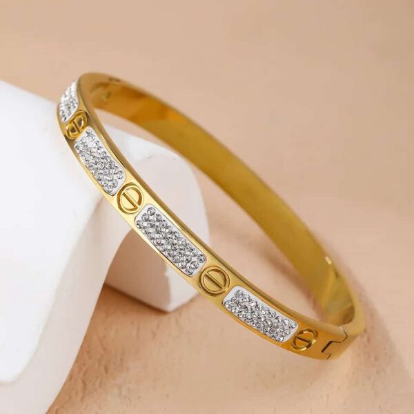 Cartier Clover Fancy Stainless Zircon Bracelet