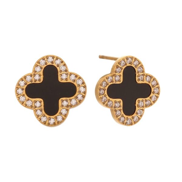 Zaekoon Clover Necklace & Earrings Set – Gold-Plated Elegance - Image 3